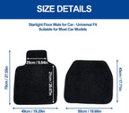Starlight Floor Mats for Car, LED Fiber Optic Mats with App Control, Universal Fit - Waterproof Washable, Full Set Shiny Starry Sky Non-Slip Car Mat - USB Cable
